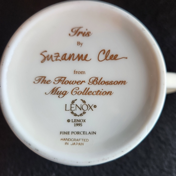 4 Lenox Porcelain Flowers Tea Cups Coffee Garden Glass Set - Picture 9 of 11